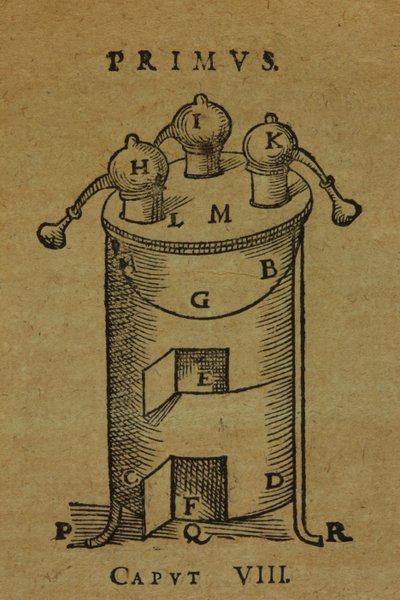 Una imagen fija, mostrada en la página 17 de De distillatione lib. IX de Giambattista della Porta